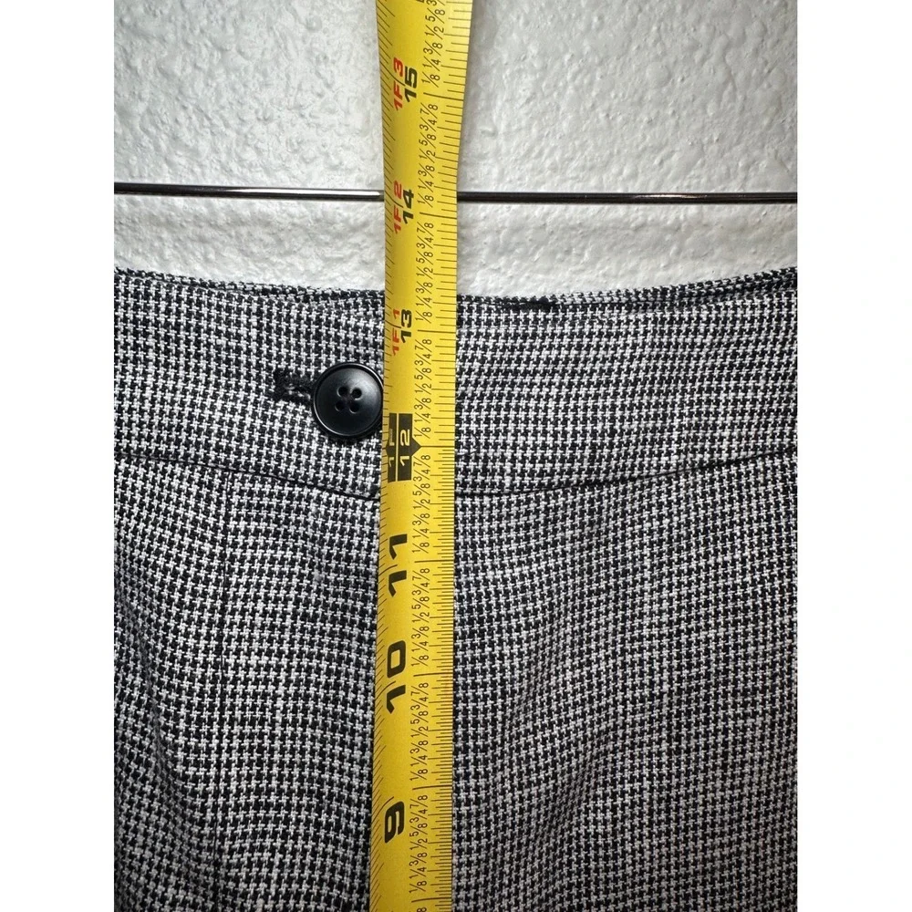 Reformation 100% Linen Houndstooth Wide Leg Pants Black White Size‎ 4